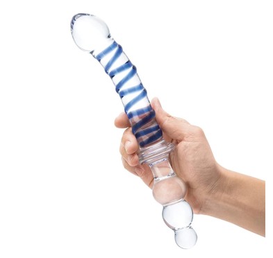 Glas - Podwójne Szklane Dildo Twister